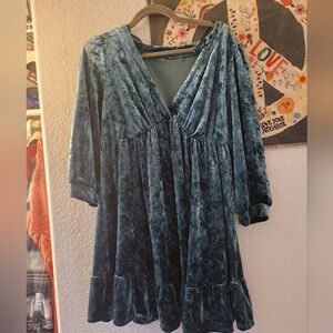 Velvet Green Dress